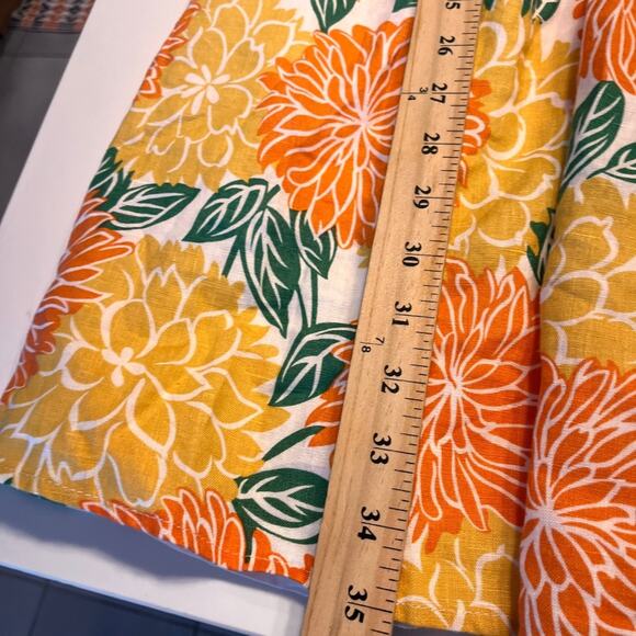 NWT House of Harlow 1960 Tropical Print Linen Puff Sleeve Babydoll Mini Dress - Picture 13 of 13